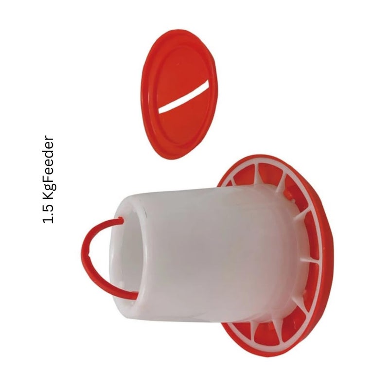 HUMBE&CO - Save Trees, Save Earth TM&W مغذي وشارب صيصان الدواجن مجموعة 2 قطعة 1.5 كجم 1.5 لتر - Image 5