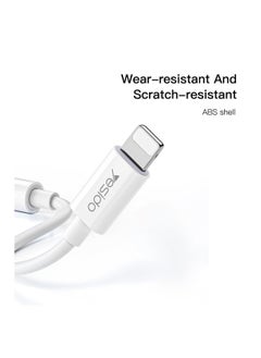 Yesido YAU31 Aux Audio Cable To Audio Adapter Cable | 10 CM 3.5 mm AUX Headphones Adapter White  - Image 3