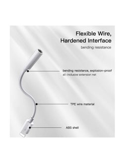 Yesido YAU31 Aux Audio Cable To Audio Adapter Cable | 10 CM 3.5 mm AUX Headphones Adapter White  - Image 5