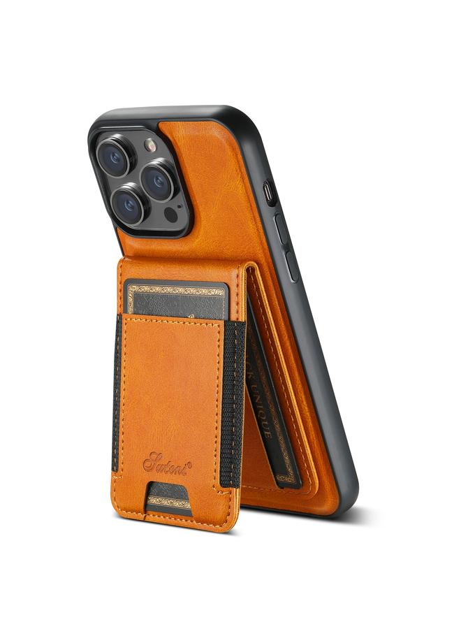 Suteni Case For iPhone 15 Plus H17 Oil Eax Leather MagSafe Detachable Wallet Phone Case - Image 3