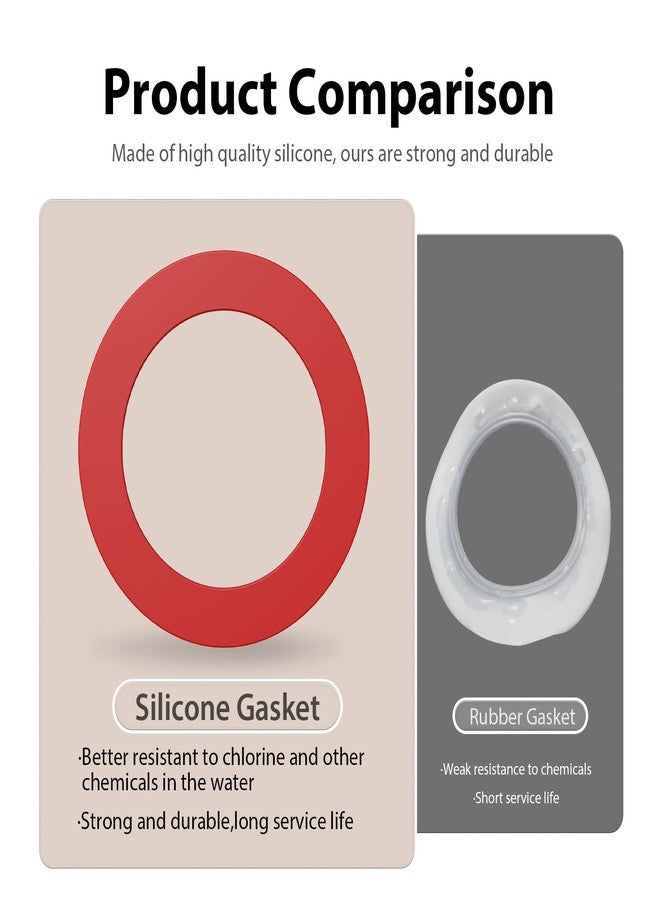 Ullnosoo Flush Valve Seal for Mansfield, 3 Pack Upgraded Silicone Material Toilet Tank Gasket Replacement Parts for 210 and 211, Equivalent to 630-0030 - Image 3