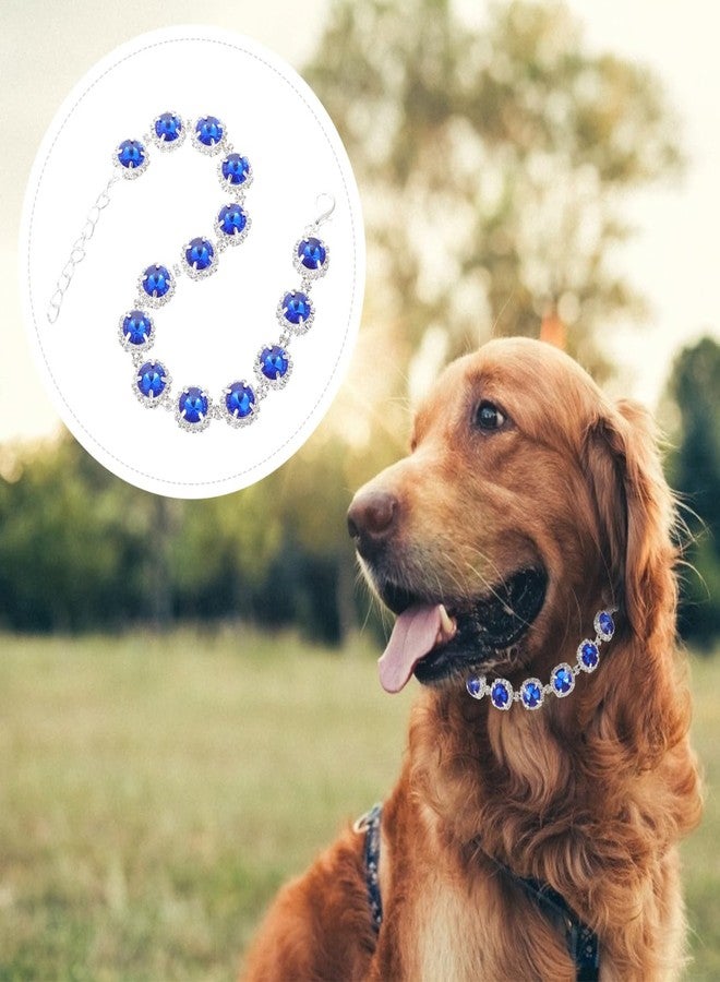 PRETYZOOM Water Crystal Pet Necklace Dog Collar Decorative Small Puppy Accessory Blue s Safe for Pet Skin - Image 3