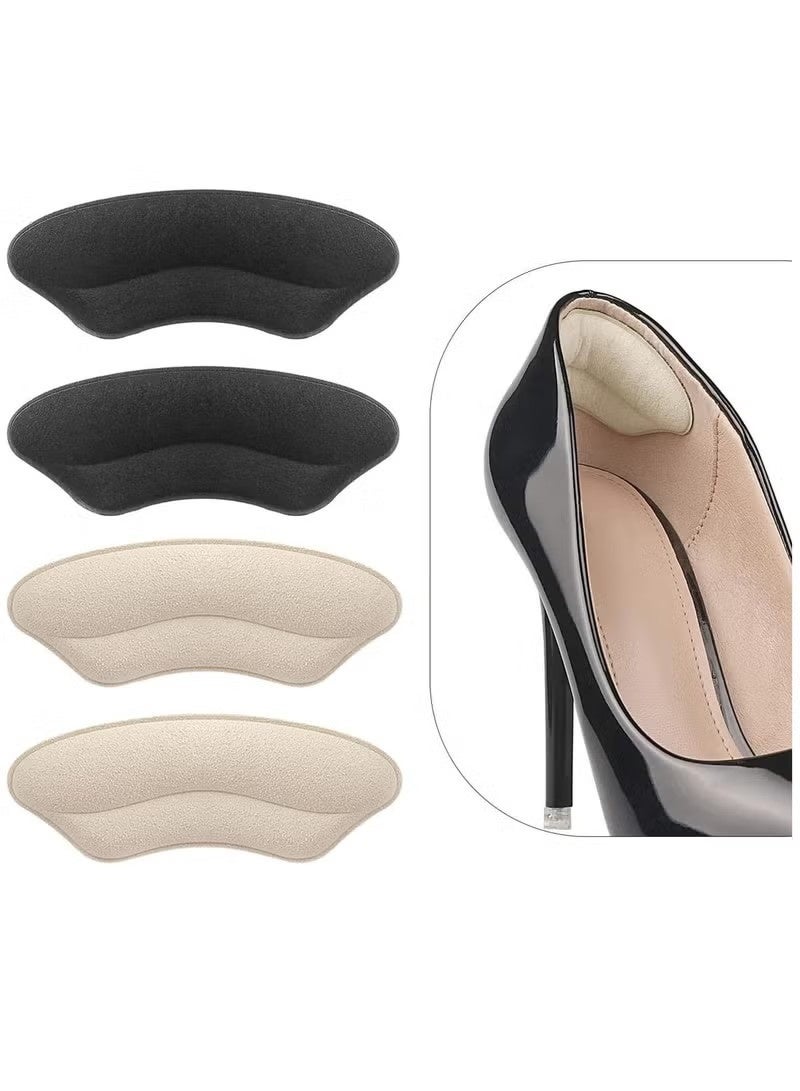 أربع أزواج من حشوات بطانة الكعب للأحذية الفضفاضة، وسادات كعب مريحة للأحذية الكبيرة للرجال والنساء، حشوة تُحسّن ملاءمة الحذاء وراحته، وتمنع الانزلاق والتقرحات - Image 4