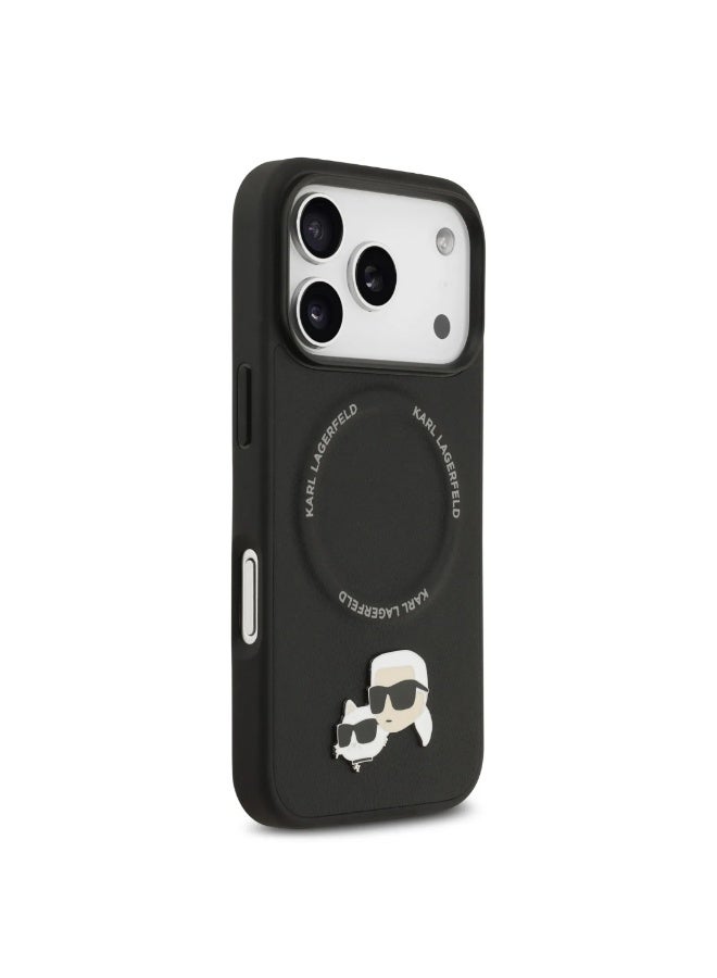 Karl Lagerfeld iPhone 17 Pro Max MagSafe Case / MagSafe PU Cover With Karl RSG Logo Buttons / Black - Image 5