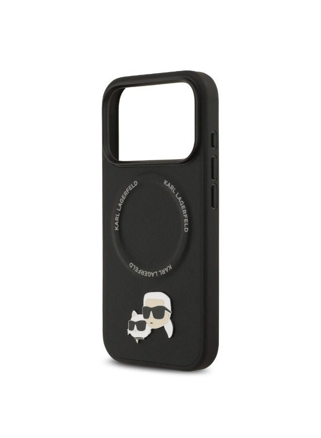Karl Lagerfeld iPhone 17 Pro Max MagSafe Case / MagSafe PU Cover With Karl RSG Logo Buttons / Black - Image 2