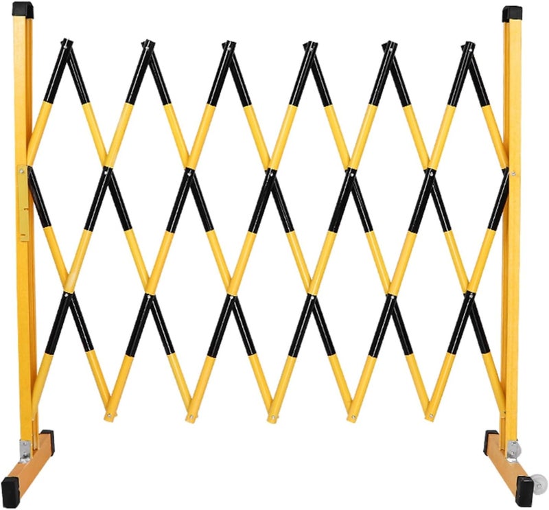 Expandable Metal Barricade, Folding Industrial Mobile Safety Barrier, Driveway Fence Retractable Traffic Security Gate for School Crowd Control,Black 47x59in - Image 1