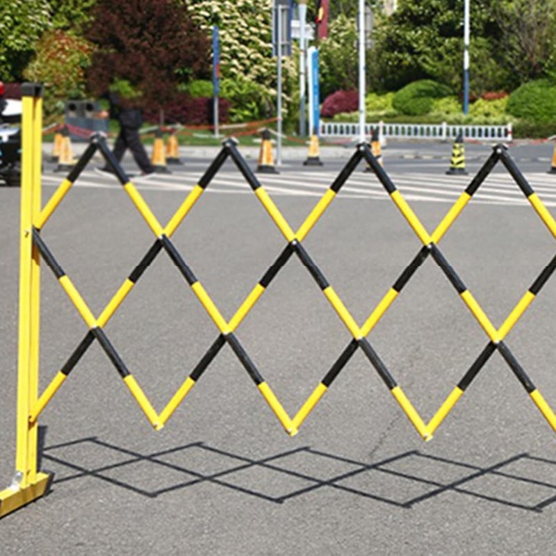 Expandable Metal Barricade, Folding Industrial Mobile Safety Barrier, Driveway Fence Retractable Traffic Security Gate for School Crowd Control,Black 47x59in - Image 2