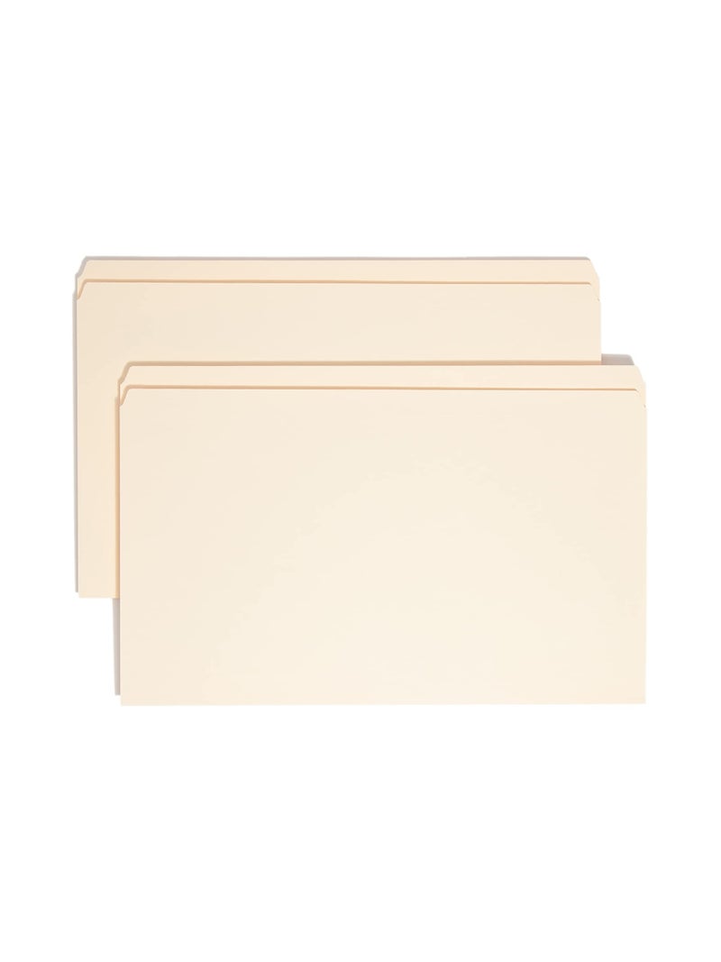 Smead File Folder, Reinforced Straight-Cut Tab (Not Undercut), Legal Size, Manila, 100 per Box (15310) - Image 1