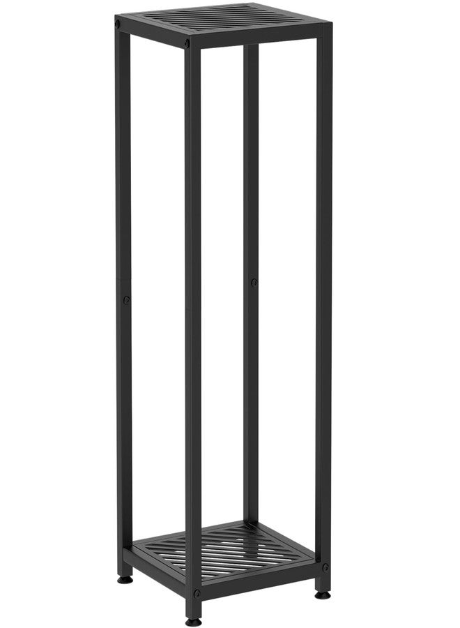 TOSKING 2 Tier Metal Plant Stand Indoor，Heavy Duty Plant Shelf, Corner Shelf Flower Pot Stand for Outdoor Plant Stand for Living Room Balcony Garden Patio Bedroom,Black And Silvery (37inche) - Image 1