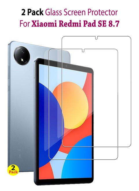 عبوتان من واقي الشاشة الزجاجي المقوى لجهاز Xiaomi Redmi Pad SE 8.7