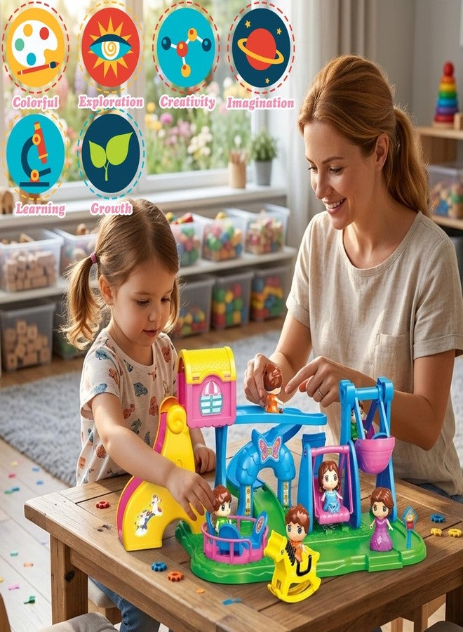 Frontoytall ألعاب بناء فرونتويتول، ملعب، دمى ألعاب مدينة الملاهي الوردية - Image 4