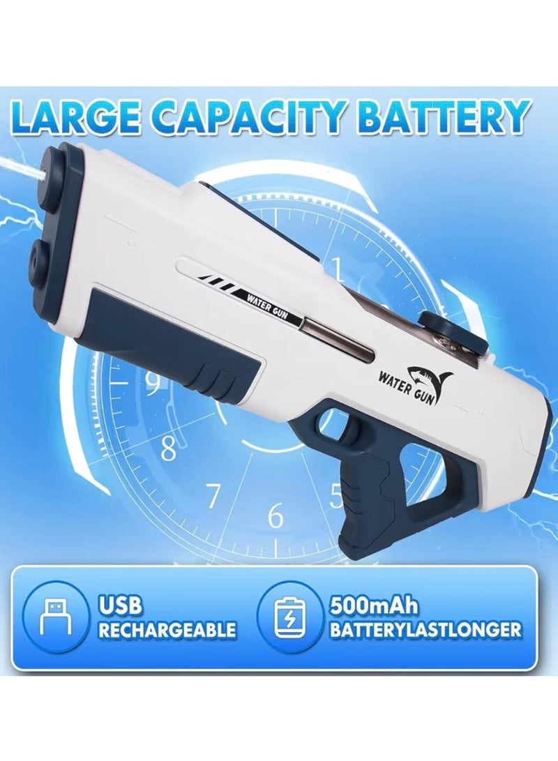 Toyland Electric Suction Water Gun for Kids – Rapid-Fire Long-Range Spray, Large Water Capacity, Waterproof Design-White - Image 3