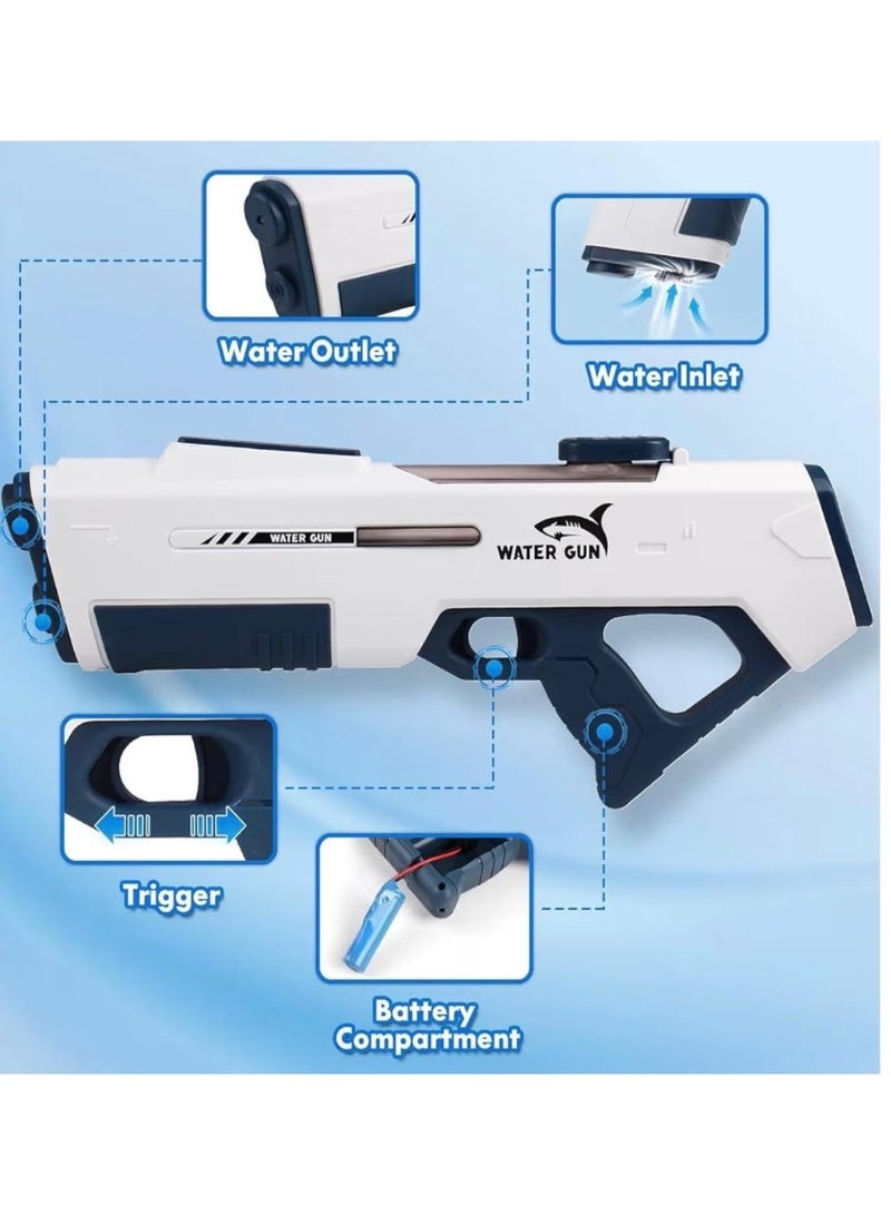 Toyland Electric Suction Water Gun for Kids – Rapid-Fire Long-Range Spray, Large Water Capacity, Waterproof Design-White - Image 5