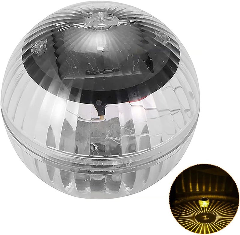 Solar Powered Floating Pond Light IP44 Waterproof LED Pool Lamp Warm Light Garden Water Feature Decor 10CM - Image 1