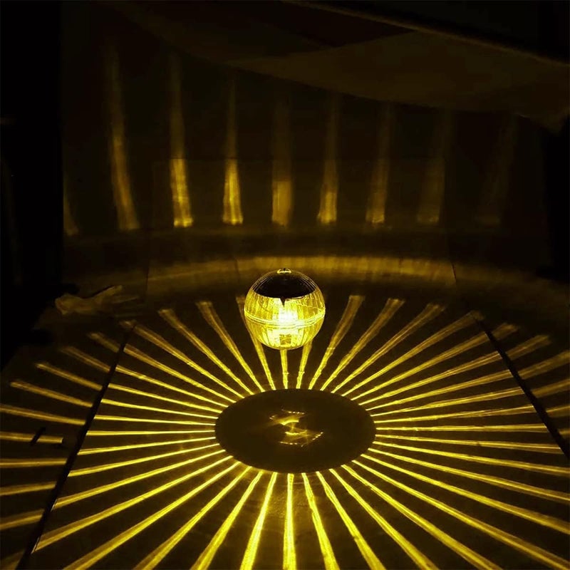 Solar Powered Floating Pond Light IP44 Waterproof LED Pool Lamp Warm Light Garden Water Feature Decor 10CM - Image 3