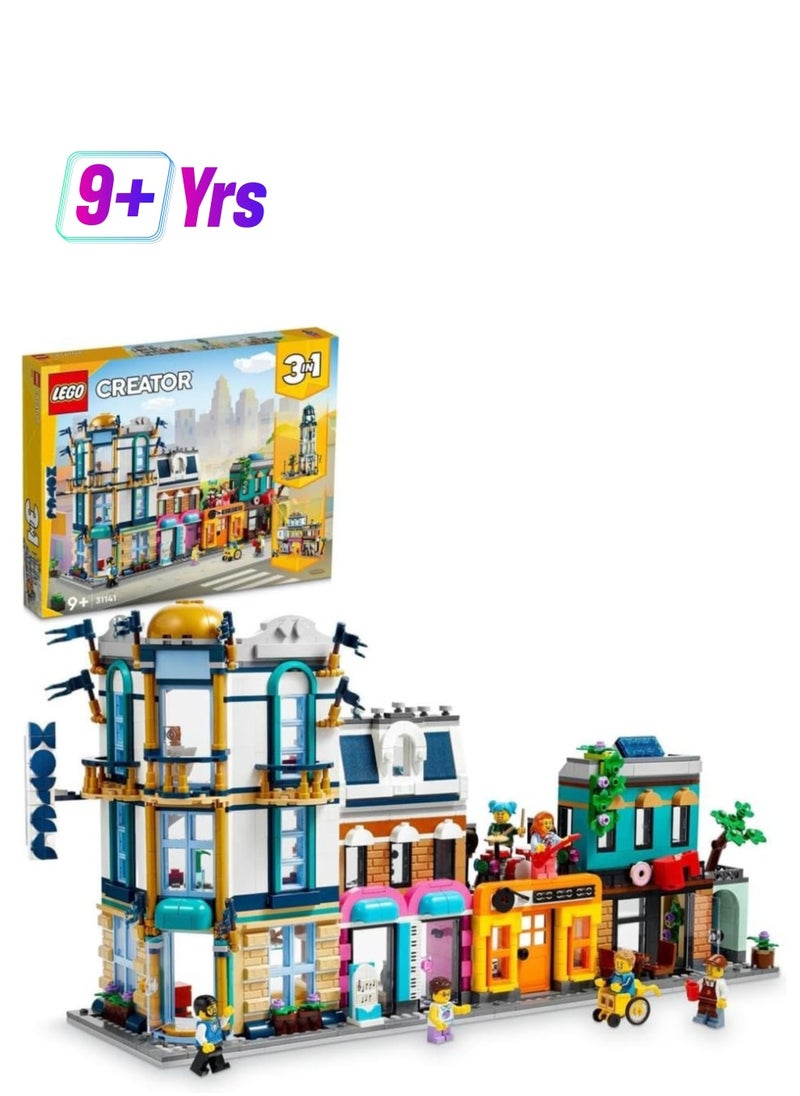 LEGO LEGO Creator 3in1 Main Street 31141 Building Blocks Toy Set (1,459 Pieces)  - Image 1