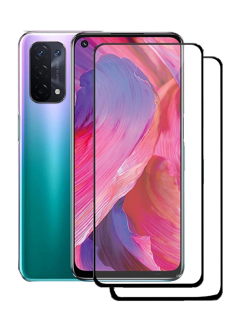 Super 2 Pieces Tempered Glass Screen Protector 5D Designed For Oppo A54 5G Full Glue Edge to Edge Full Screen Coverage And Bubble Free - Image 1