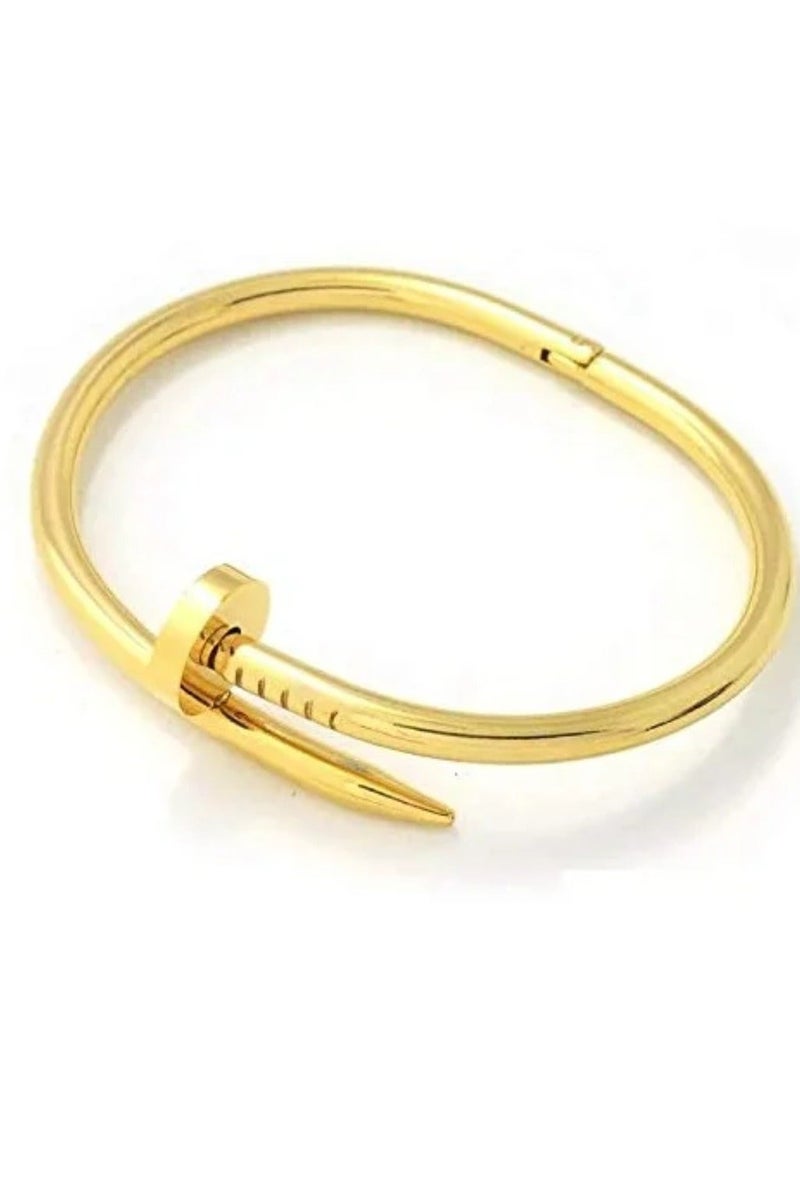 Luxuria Exquisite Stainless Steel Bracelets Fashion Jewelry 18K Gold Plated Open Love Friendship Nail Bracelet for Women - Image 2