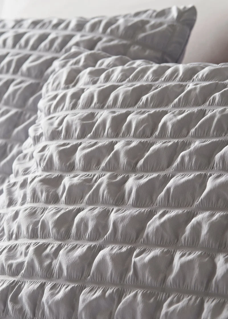 Matalan Grey Seersucker Duvet Set