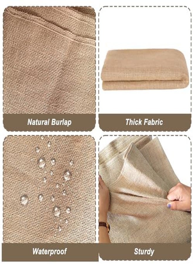 YEXEXINM 2 Pack Natural Burlap Tablecloth, 63x108 inch Rectangle Farmhouse Jute Table Cover for Holiday Party Home Kitchen Indoor Table - Image 3