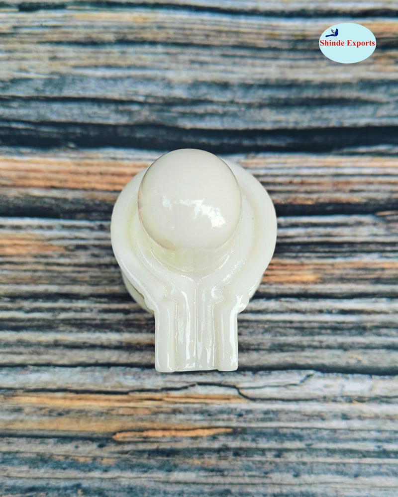 SHINDE EXPORTS Marble Shivling (White, 6 cm) - Image 4