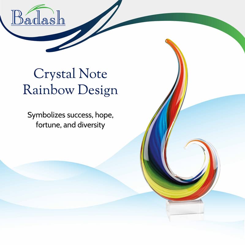 Badash Crystal - Rainbow Note Murano Style 16 Inch Centerpiece - Image 3