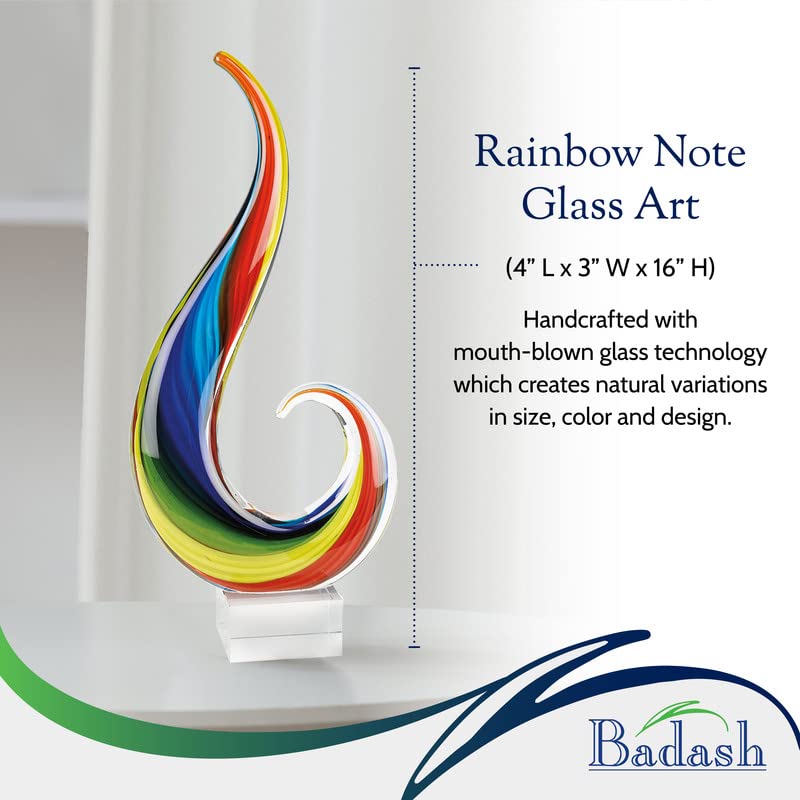 Badash Crystal - Rainbow Note Murano Style 16 Inch Centerpiece - Image 4