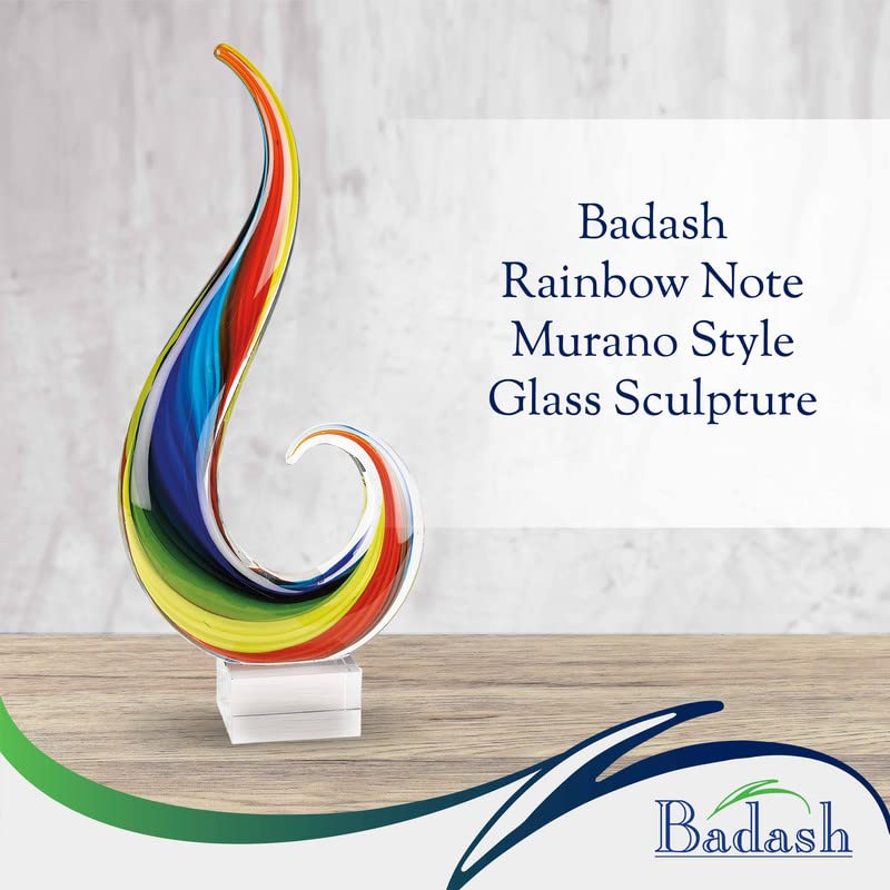 Badash Crystal - Rainbow Note Murano Style 16 Inch Centerpiece - Image 2
