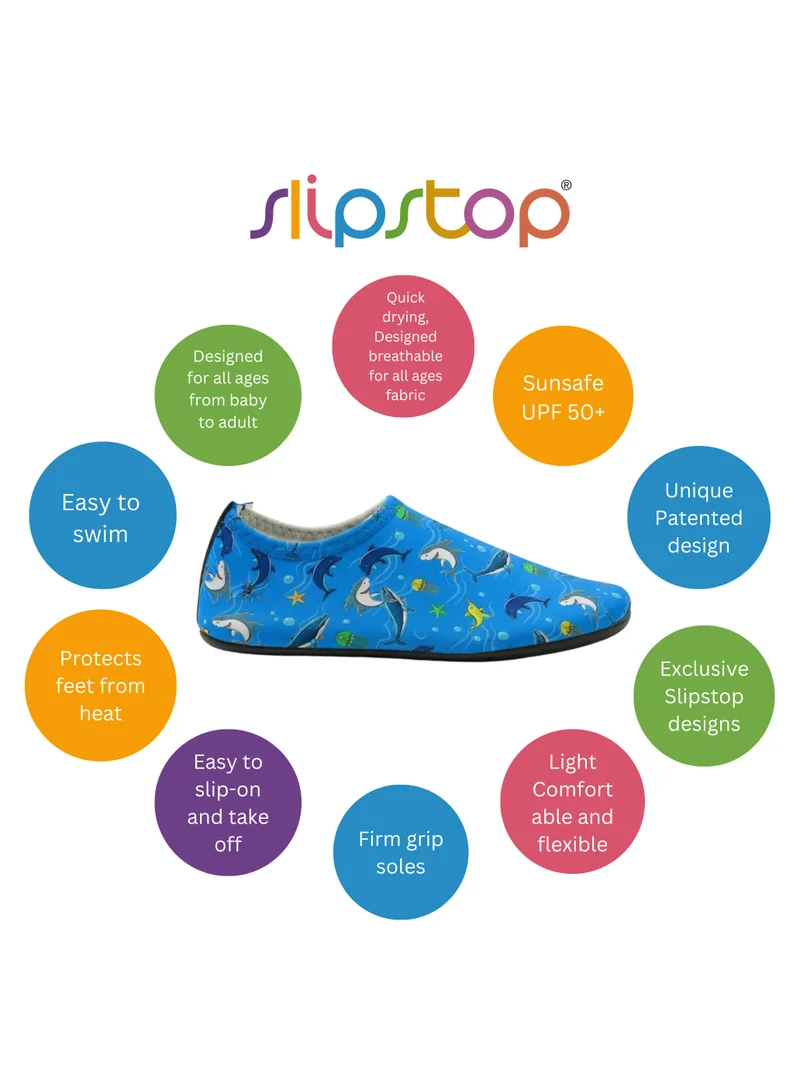 Slipstop blue Slipstop Olympos Kids Non Slip Water and Beach Shoes Lightweight Quick Dry Swim Ready Footwear for Babies and Children for Men | Best Price UAE