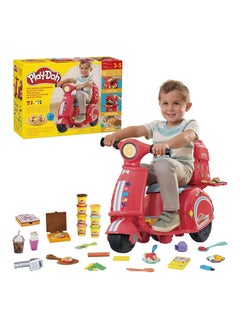 Play-Doh Play-Doh Pizza Delivery Scooter Playset, Large Ride-On Play Food Preschool Toys for Boys & Girls 3-5, Kids Arts & Crafts  - Image 2