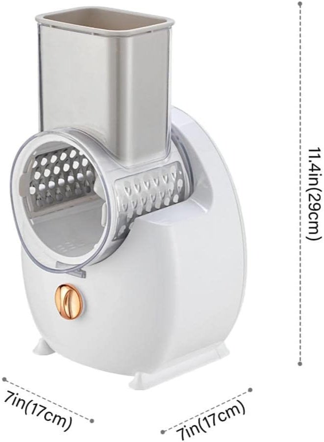 ارواق قطاعة الخضار الإلكترونية سهلة الاستخدام ومرنة ويمكن حملها في الهواء الطلق ولها 3 أشكال مختلفة من الشفرات آلة السلطة الكهربائية يمكن استخدامها لخضروات الفاكهة والجبن - Image 2