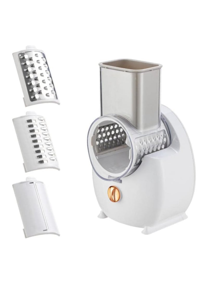 ارواق قطاعة الخضار الإلكترونية سهلة الاستخدام ومرنة ويمكن حملها في الهواء الطلق ولها 3 أشكال مختلفة من الشفرات آلة السلطة الكهربائية يمكن استخدامها لخضروات الفاكهة والجبن - Image 1