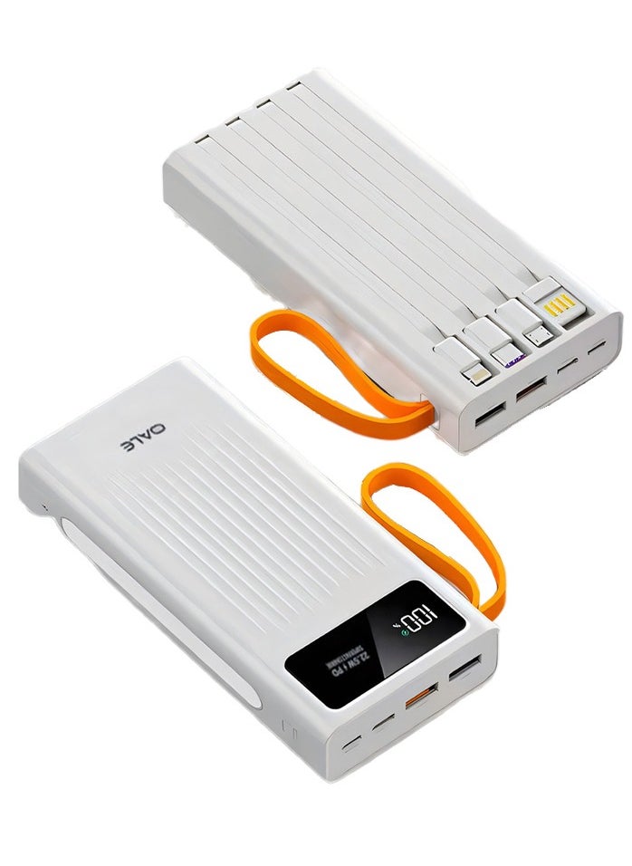 OALE - ipower L20000 Power Bank with 4 Built-in Cables, 20000mAh Lithium Polymer Battery with LED Power Indicator and Built-in Smart Overcharge Prevention System, 22.5W Fast Charging - Image 1