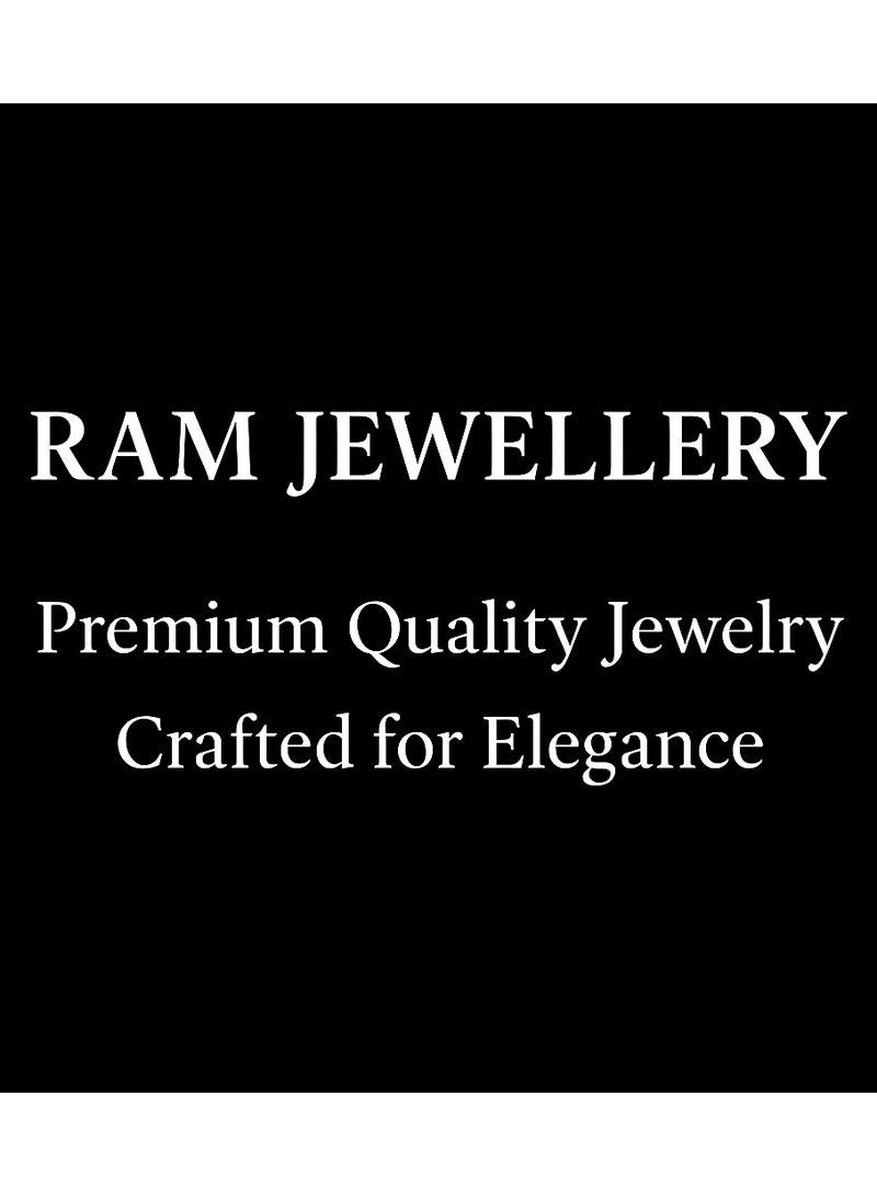 RAM JEWELLERY Premium Multicolor Zircon Stone Necklace Set with Matching Earrings for Women & Girls | Elegant Traditional & Modern Designer Jewelry | Silver Plated Bridal Necklace with Red, Green, Blue, Pink Stones | Wedding, Party, Festive Wear Necklace Set | Lightweight, Comfortable & Durable Imitation Jewelry for All Occasions - Image 5