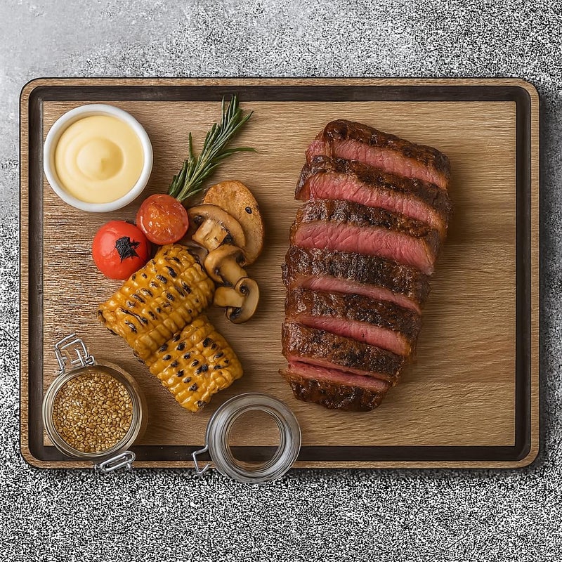 BS B&S Brown Serving Board with Juice Channel - Image 4