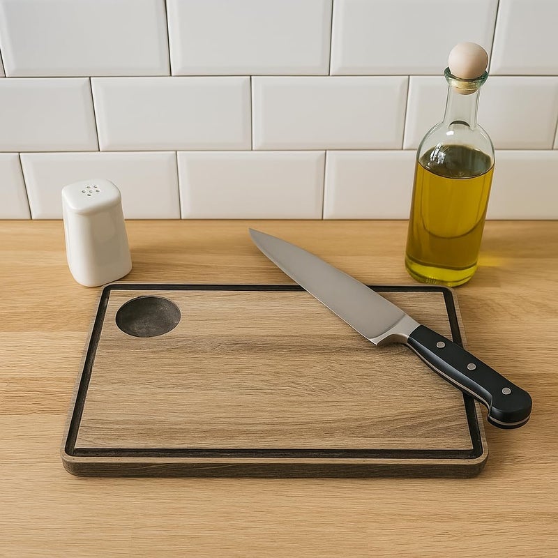 BS B&S Brown Serving Board with Juice Channel - Image 3