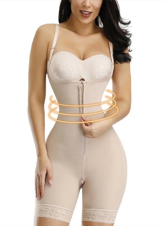 Women's Full Body Daily Lifting Corsets Bustier Waist Trainer Shapewear with Zipper  - Image 2