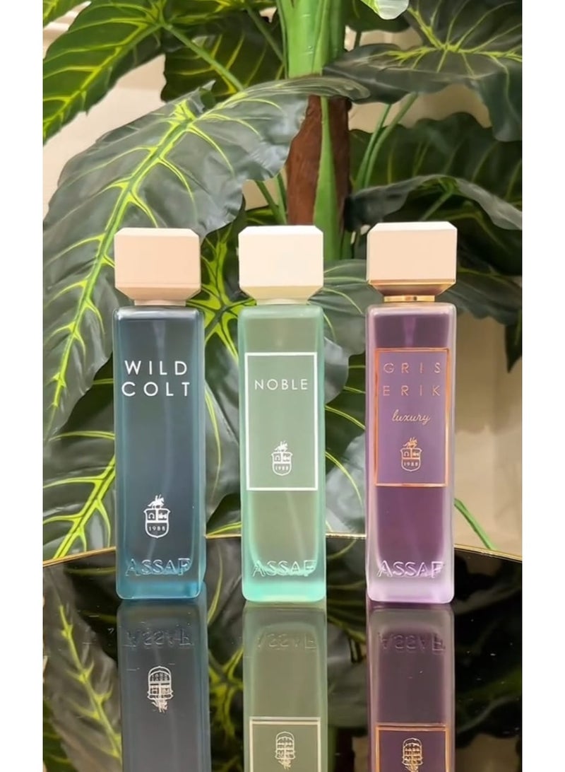 عساف مجموعة عساف وايلد كولد و جرس ارك و نوبل 3 قطع 200 مل - Image 1