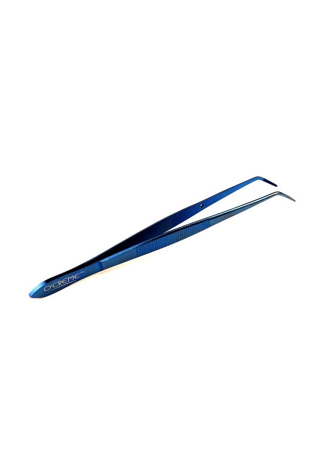 Creme Curved Tweezers 6.25 Inch Finepoint Stainless Steel (6.25" Blue) - pzsku/ZDB4F475F5C156C549531Z/45/_/1696071488/699b90db-6577-4d32-9176-91ab9c0d279a