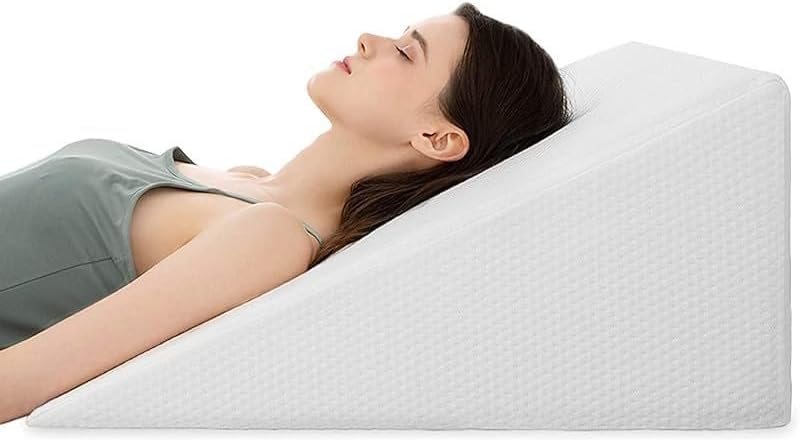 Harmony Home Bed Wedge Pillow with Memory Foam Top – Wedge Pillow for Snoring, Neck Pillow for Pain Relief, Shoulder Pain, Back Pillow for Sitting in Bed, Heartburn Relief (W 55 x L 55 cm, Large: 30) - Image 3
