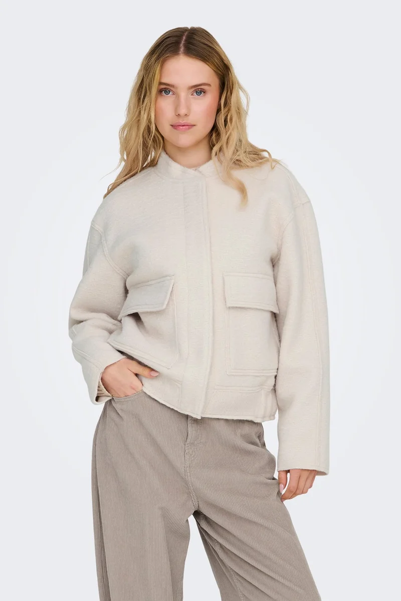اونلي Onlsanne Regular Fit Soft Texture Bomber Jacket Women's Jacket 15335196