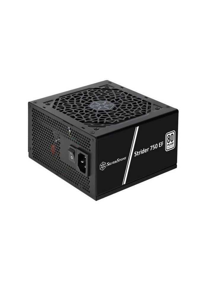 SilverStone Strider 750 EF 80 PLUS Certified 750W ATX Power Supply - Active PFC, 24/20-Pin, 2x 8/4-Pin EPS, 4x 8/6-Pin PCIe, 6x SATA, 2x 4-Pin Peripheral Connectors, Silent 120mm Fan (18dBA), 100,000 Hours MTBF, Black Lead-Free Paint | SST-ST750-EF  - Image 2