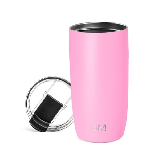 Simple Modern Voyager Tumbler with Flip Lid Travel Coffee Mug Insulated Stainless Steel Cold Brew Iced or Hot Coffee Cup Gifts for Women Men Her Him 16oz Dragon Fruit - Image 1
