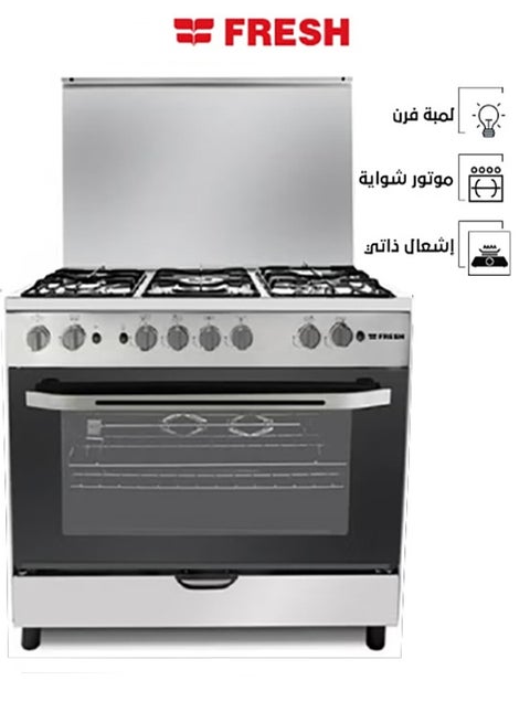 Gas Oven with 5 Burners, 60x90 cm, Durable Stainless Steel Design Safety and Performance Combined | FSC9060