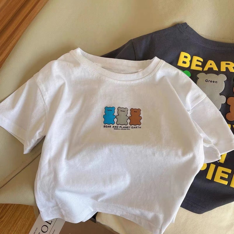 100% Cotton Children'S T-Shirt Cute Cute Cute Baby Cartoon Short Sleeve 2024 Summer Medium And Small Children Boys And Girls Shirt - Image 4