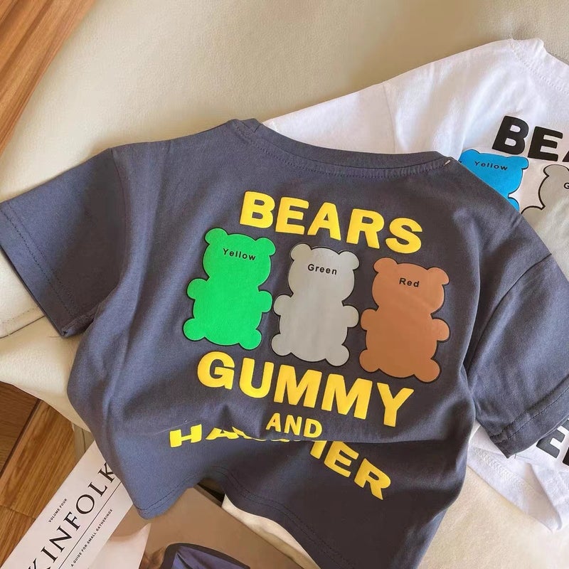 100% Cotton Children'S T-Shirt Cute Cute Cute Baby Cartoon Short Sleeve 2024 Summer Medium And Small Children Boys And Girls Shirt - Image 3