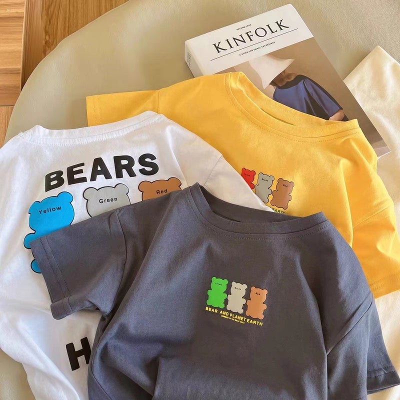 100% Cotton Children'S T-Shirt Cute Cute Cute Baby Cartoon Short Sleeve 2024 Summer Medium And Small Children Boys And Girls Shirt - Image 2