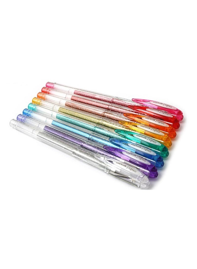 Uniball 8-Piece Signo Sparkling Ink Gel Pen Multicolour  - Image 2