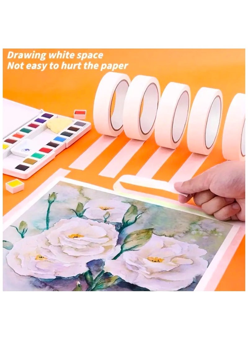 Generic 3-Roll Premium Masking Tape , Medium Adhesion Artist Tape, Removable Acid-Free General Purpose Paper Tape(0.59/0.79/1.18in. Width x 394in.Length), Perfect for Painting, Labeling, Marking, Gardening, Packaging, Artworks, Schools, Office, Garage, Factory, Industrial Uses  - Image 2