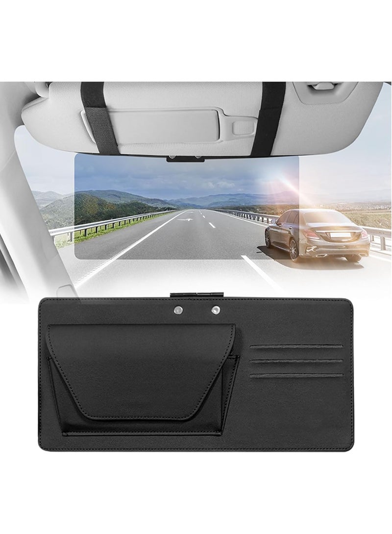 COOLHAWK Car Sun Visor - Extender Sun Blocker, Polarized Sun Visor for Car with Multi-Functional Storage Pocket, Anti Glare Sun Visor Extension Blocker, Suitable for Daytime and Nighttime Driving - Image 1